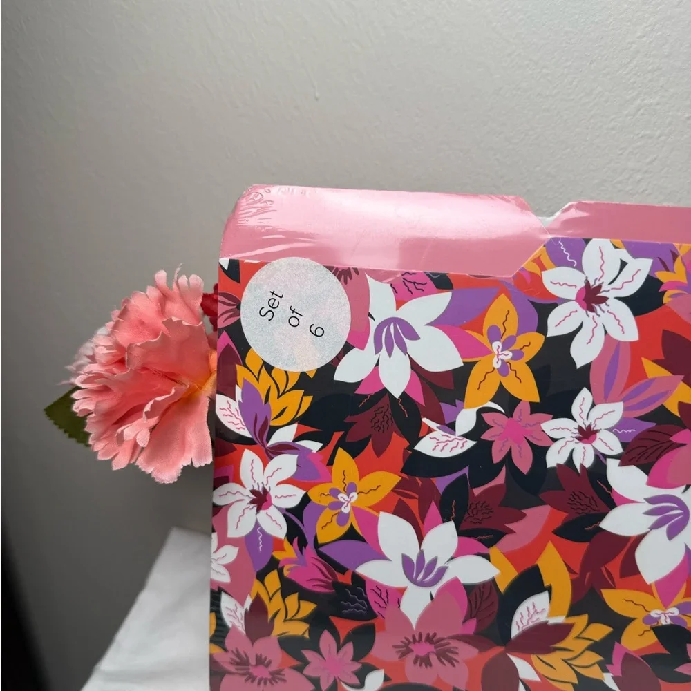 NWT Vera Bradley Rosa Floral File Folders